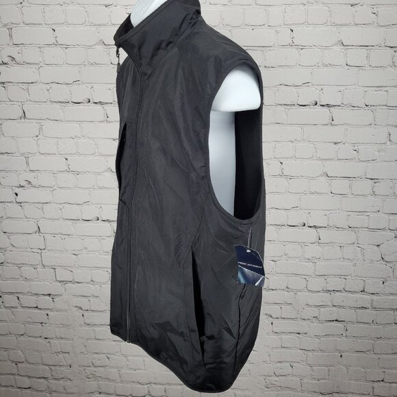 NWT Port Authority Black Soft Shell Water Wind Resistant Fleece Lined Zip Vest L - Picture 15 of 16